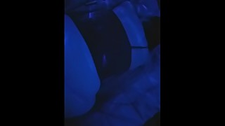 Hubby shouldn't work late, cheating wife fucks in blue thong pt2