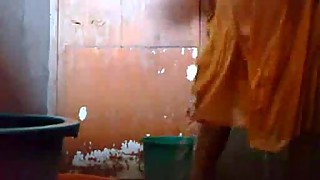 mature indian bhabhi in shower
